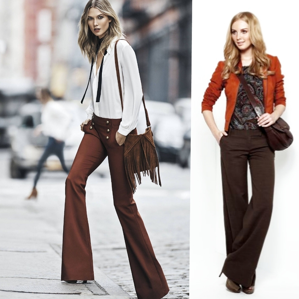 Cost Blanca🔥Y2K Pants🍂Brown Low Waist|Low Rise|Bell Bottom